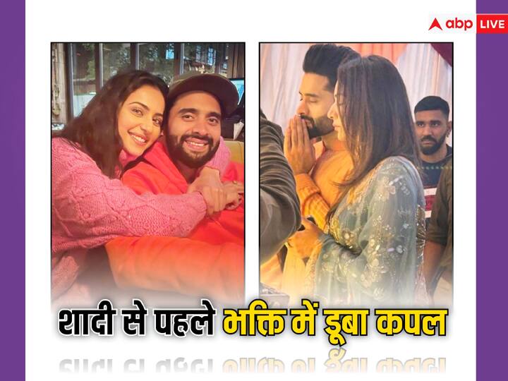 rakul preet Singh and jackky bhagnani visits at ram Mandir replica rath amid wedding reports video viral Video: शादी की खबरों के बीच Rakul Preet और Jackky Bhagnani ने किए राम मंदिर के दर्शन, इस दिन गोवा में लेंगे सात फेरे!