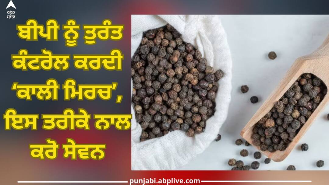 Black pepper control high BP immediately, consume it in this way, you will get relief in minutes Black pepper: ਹਾਈ ਬੀਪੀ ਨੂੰ ਤੁਰੰਤ ਕੰਟਰੋਲ ਕਰਦੀ 'ਕਾਲੀ ਮਿਰਚ', ਇਸ ਤਰੀਕੇ ਨਾਲ ਕਰੋ ਸੇਵਨ, ਮਿੰਟਾਂ 'ਚ ਮਿਲੇਗੀ ਰਾਹਤ