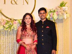 Ira Khan and Nupur Shikhare: भरजरी लेहंगा आणि हातावर मेहंदी; रिसेप्शनसाठी आयराचा खास लूक, आमिरच्या जावयाच्याही लूकनं वेधलं लक्ष!