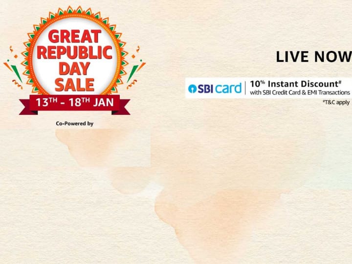 ई-कॉमर्स वेबसाइट अमेजन पर ग्रेट रिपब्लिक डे सेल 2024 की शुरुआत हो चुकी है. इस सेल में SBI के क्रेडिट कार्ड पर 10% का डिस्काउंट दिया जा रहा है. सेल उन लोगों के लिए बेहद खास है जो सस्ते में नया iPhone या एंड्रॉइड फोन लेना चाहते हैं.