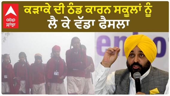 Punjab Schools| ਕੜਾਕੇ ਦੀ ਠੰਡ ਕਾਰਨ ਸਕੂਲਾਂ ਨੂੰ ਲੈ ਕੇ ਵੱਡਾ ਫੈਸਲਾ