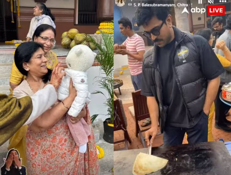 Ram charan celebrated makar sankranti with family by making dosa   રામ ચરણે ઢોસા બનાવી પરિવાર સાથે કરી ઉત્તરાયણની ઉજવણી 