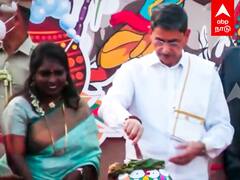 Pongal Celebration in Raj Bhavan - ’’இது என்ன வெல்லமா?’’வெள்ளை வேட்டியில் ஆளுநர் களைகட்டிய பொங்கல்விழா