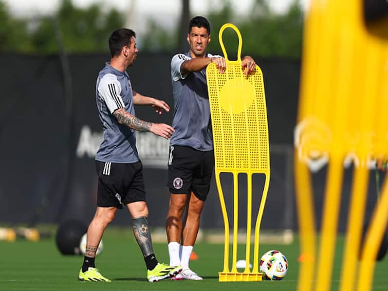 Lionel Messi Luis Suarez Train Together First Time Since 2020 WATCH Lionel Messi And Luis Suarez Train Together For The First Time Since 2020 - WATCH