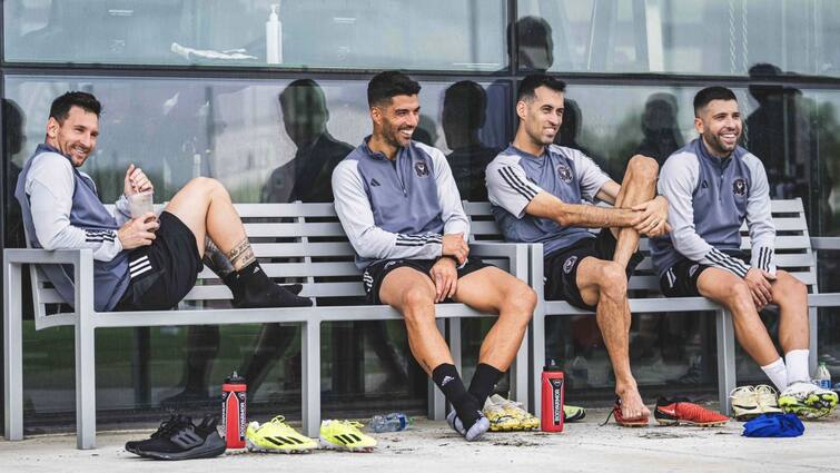 Luis Suarez , Lionel Messi back together as Inter Miami start preparation for new season Inter Miami: বার্সেলোনার পর ইন্টার মায়ামি, ফের একফ্রেমে মেসি, সুয়ারেজ, বুস্কেতস, আলবা