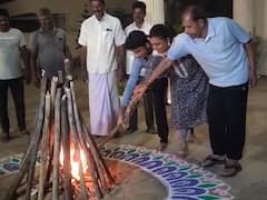 Minister Roja Celebrates Bhogi Festival |నగరిలో భోగి వేడుకల్లో పాల్గొన్న మంత్రి రోజా | ABP Desam