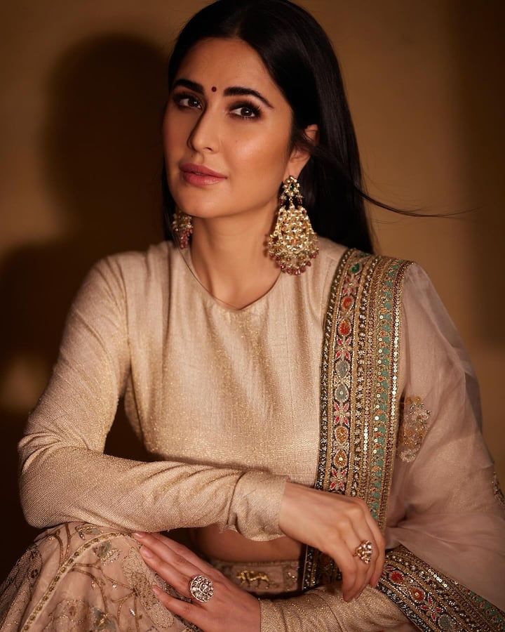 Katrina Kaif also attended the star studded reception party. She later took to her Instagram to share pictures of her look that she donned for the event.