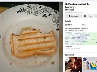 10 करोड़ में बेचा जा रहा आधा खाया और बचा हुआ सैंडविच, बेहद दिलचस्प है मामला, जानें