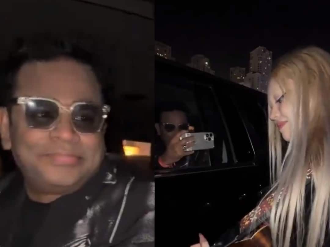 watch video of a r rahman recording video of a woman singing vande mataram song goes viral Watch Video : தாய் மண்ணே வணக்கம்.. ரஹ்மானை வழிமறித்து வந்தே மாதரம் பாடிய பெண்.. வைரலாகும் வீடியோ