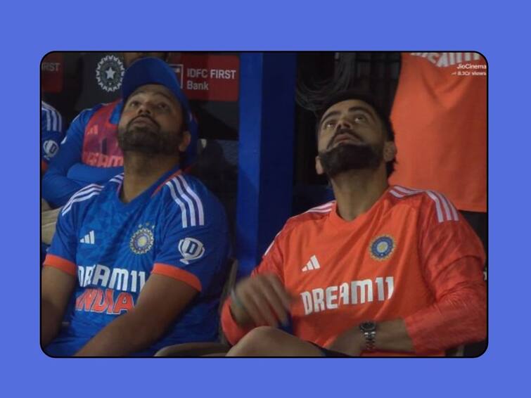 team india Captain Rohit Sharma and King Kohli stunned by Shivam Dubey and Yashasvi Jaiswal batting Rohit Sharma and Virat Kohli : यशस्वी अन् शिवमचा मैदानातील धुमाकूळ पाहून जगाला धडकी भरवणारे रोहित-विराट पाहतच राहिले!