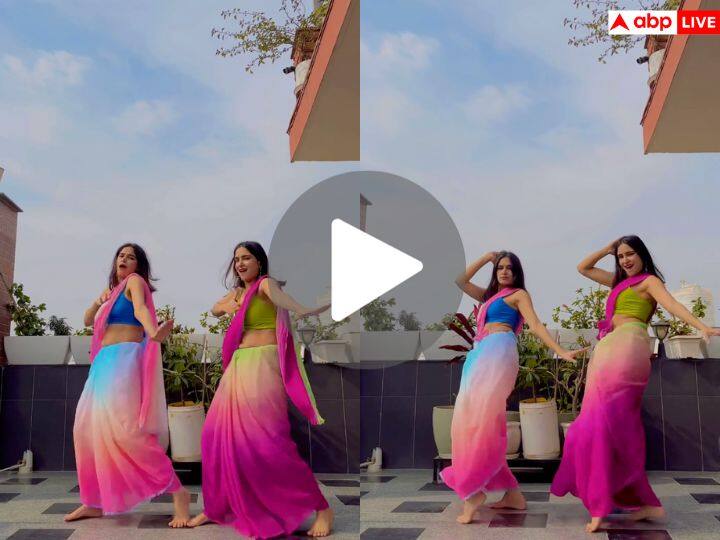 Twin sisters danced on the song 'O Aithe Aa', video went viral on social media Girls Dance Video: 'ओ ऐथे आ', गाने पर जुड़वा बहनों ने लगाए जबरदस्त ठुमके, बार-बार देखने पर मजबूर हो रहे लोग