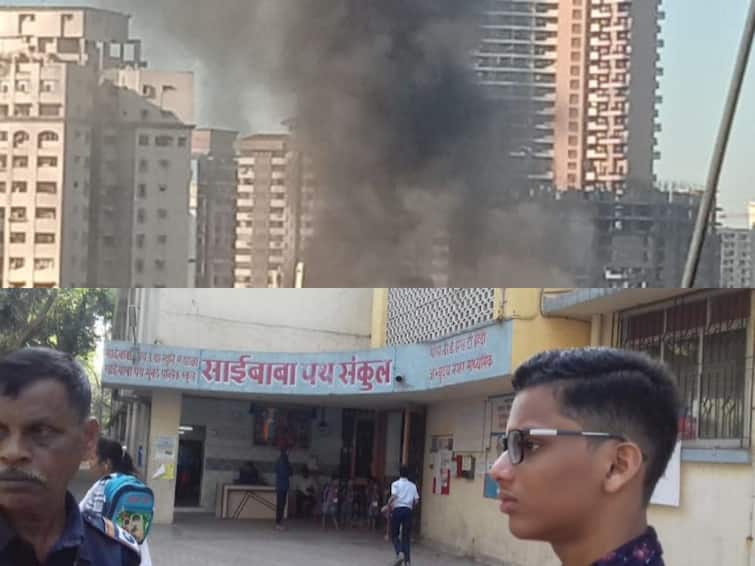 Mumbai Kalachowki Fire Gas Cylinder Blast in Saibaba Path School Lalbaug Mumbai Maharashtra News मुंबईतल्या काळाचौकी परिसरातील पालिका शाळेत स्फोट, परिसरत भीषण आग; आगीवर नियंत्रण मिळवण्यात यश