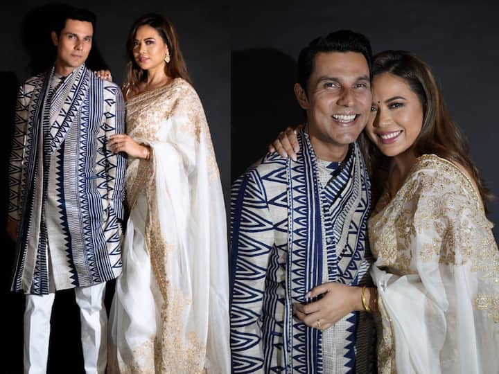 Randeep Hooda and Lin Laishram uploaded photos in exquisite ethnic outfits. Take a look.