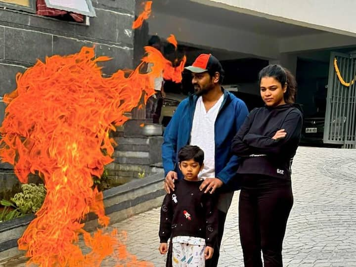 Manchu Manoj Family Photos : మంచు మనోజ్ తన క్యూట్​ ఫ్యామిలీతో సంక్రాంతి సెలబ్రేషన్స్ చేసుకుంటున్నారు. వాటికి సంబంధించిన ఫోటోలను సోషల్ మీడియాలో షేర్ చేశారు.