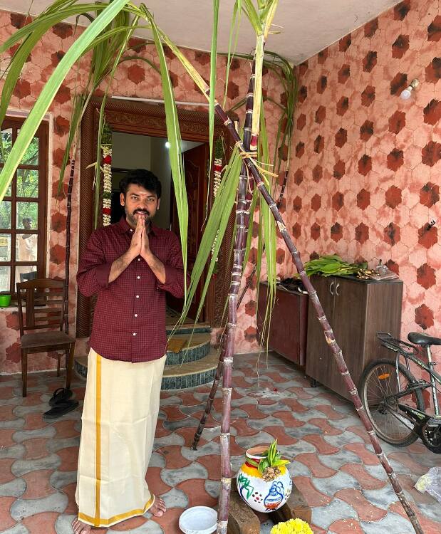 நடிகர் விமலின் பொங்கல் கொண்டாட்ட புகைப்படம்..