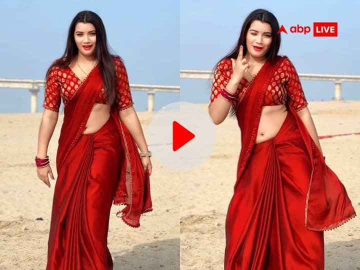 Bhabhi Dance on bhojpuri song nathuniya par goli mare video goes viral Video: 'नथुनिया पर गोली मारे...', भोजपुरी गाने पर भाभी का कातिलाना डांस देख मचला लोगों का दिल, वायरल हुआ वीडियो