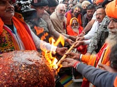 WATCH: 108-Foot Incense Stick From Gujarat Lit Ahead Of Ram Mandir Ceremony