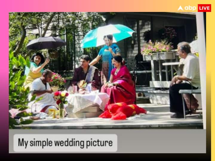 Neena Gupta first time shared her second marriage picture viral on social media Neena Gupta Wedding Pic: नीना गुप्ता ने सालों बाद दिखाई अपनी दूसरी शादी की झलक, मां के लिए छाता लेकर खड़ी दिखाई दीं बेटी मसाबा