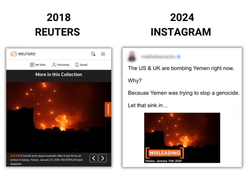 Fact Check: Old Image Passed Off As Recent Strikes In Yemen