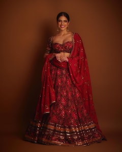 Malavika Mohanan Looks Stunning In Red Lehenga; Check Out Pics