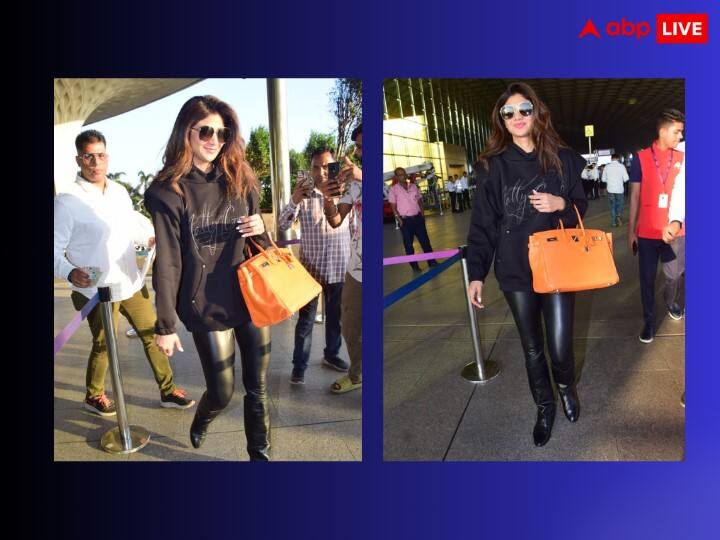 Shilpa Shetty Pics: बॉलीवुड एक्ट्रेस शिल्पा शेट्टी आज सुबह मुंबई एयरपोर्ट पर स्पॉट की गईं. इस दौरान शिल्पा काफी स्टाइलिश अंदाज में नजर आईं. एक्ट्रेस की तस्वीरें अब सोशल मीडिया पर वायरल हो रही हैं.
