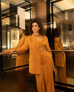 In PICS: Sanya Malhotra Rocks A Formal Pantsuit Look