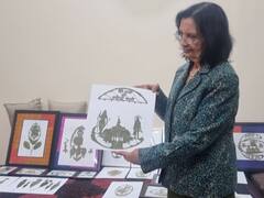 Ayodhya Art Work: శ్రీరాముడిపై భక్తితో ఎండుటాకులపై అద్భుతమైన ఆర్ట్ వర్క్ చేస్తున్న మీరట్ మహిళ