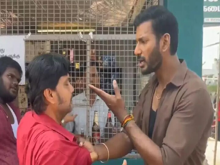 Watch Video: டாஸ்மாக்கில் நின்றவர்களை அடித்து விரட்டிய விஷால்? வைரலாகும் வீடியோ  