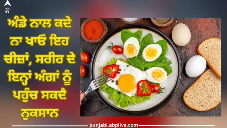 egg and some food combo you should not always eat together Avoid Eating These Foods with Eggs: ਅੰਡੇ ਨਾਲ ਕਦੇ ਨਾ ਖਾਓ ਇਹ ਚੀਜ਼ਾਂ, ਸਰੀਰ ਦੇ ਇਨ੍ਹਾਂ ਅੰਗਾਂ ਨੂੰ ਪਹੁੰਚ ਸਕਦੈ ਨੁਕਸਾਨ...ਜਾਣੋ ਸਿਹਤ ਮਾਹਿਰਾਂ ਤੋਂ