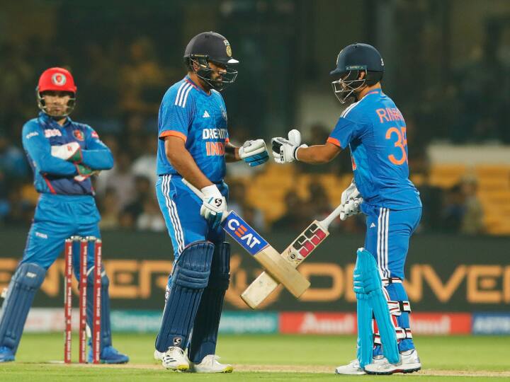 Rohit Sharma And Rinku Singh Record Partnership IND vs AFG 3rd T20 Match Latest Sports News IND vs AFG: सिर्फ 22 रनों पर भारत के गिर गए थे 4 विकेट, फिर रोहित शर्मा और रिंकू सिंह ने 190 रनों की साझेदारी कर बना दिया वर्ल्ड रिकॉर्ड