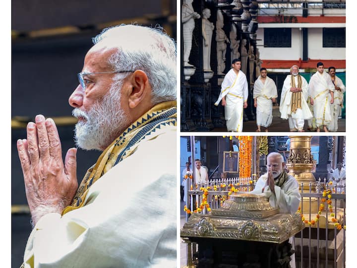 PM Modi is currently on his two-day visit to Kerala where he participated in a roadshow, visited the Thriprayar Shree Ramaswamy Temple and engaged with  thousands of supporters.