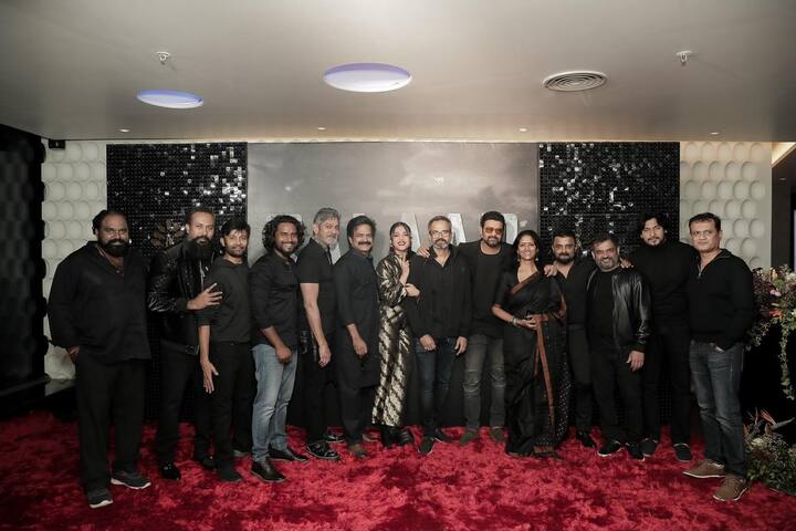 The success bash was attended by Prabhas, director of the film Prashanth Neel, producer Vijay Kirgandur, and the entire cast and crew.
