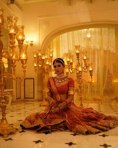 Mouni Roy PHOTO: ફરી દુલ્હન બની મૌની રોય,નારંગી લહેંગામાં અભિનેત્રીનો રોયલ લુક વાયરલ