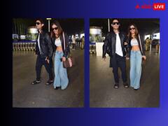 एयरपोर्ट पर गर्लफ्रेंड का हाथ थामे स्पॉट हुए Prateik Babbar, व्हाइट क्राप टॉप के साथ ब्लैक जैकेट में बेहद ग्लैमरस लगीं प्रिया बनर्जी