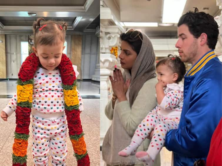 malti marie birthday celebration priyanka chopra nick jonas visit temple share photos Malti Marie Birthday Celebration: प्रियांकाच्या लाडक्या लेकीच्या वाढदिवसाचं सेलिब्रेशन; देसी गर्लनं कुटुंबासह मंदिरात जाऊन घेतलं दर्शन