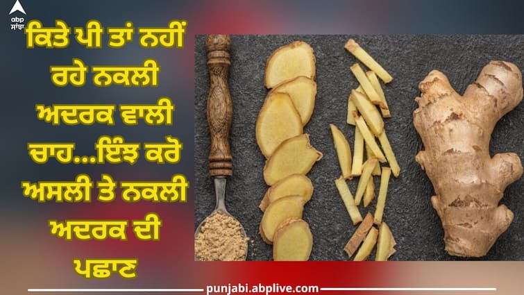 Real and Fake Ginger: Sipping ginger tea can be heavy on health, don't drink fake ginger tea Real and Fake Ginger: ਸਾਵਧਾਨ! ਅਦਰਕ ਵਾਲੀ ਚਾਹ ਦੀ ਚੁਸਕੀ ਪੈ ਸਕਦੀ ਸਿਹਤ 'ਤੇ ਭਾਰੀ, ਕਿਤੇ ਪੀ ਤਾਂ ਨਹੀਂ ਰਹੇ ਨਕਲੀ ਅਦਰਕ ਵਾਲੀ ਚਾਹ...ਇੰਝ ਪਛਾਣੋ