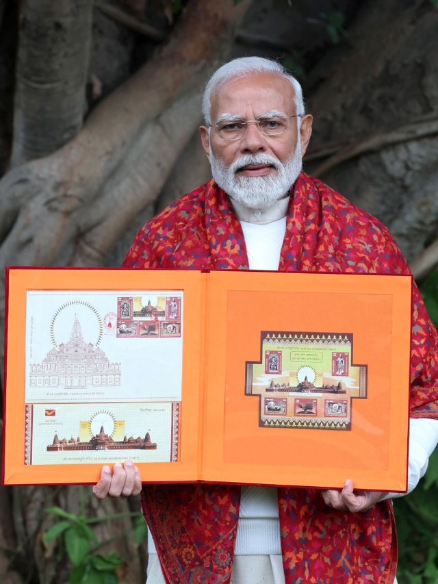 PM Modi Releases Commemorative Postage Stamps Forward Of Ram Temple ...