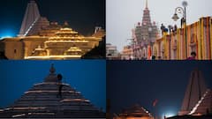 Ayodhya Ram Mandir Illuminated, UP CM Reviews Preparations For Consecration Ceremony — IN PICS