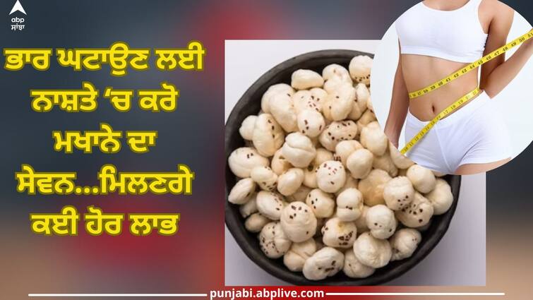 for weight loss eat makhana in breakfast and also control food cravings health news Eat Makhana In Breakfast: ਭਾਰ ਘਟਾਉਣ ਲਈ ਨਾਸ਼ਤੇ 'ਚ ਇਸ ਤਰ੍ਹਾਂ ਖਾਓ ਮਖਾਨੇ, Food Craving ਹੁੰਦੀ ਕੰਟਰੋਲ