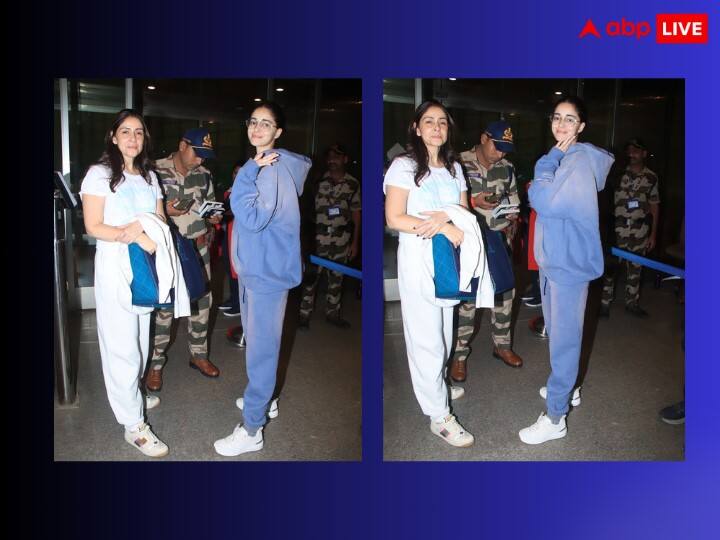 Ananya Pandey Pics: अनन्या पांडे बॉलीवुड की यंग जनरेशन की टैलेंटेडे एक्ट्रेस में से एक हैं. बीती रात ड्रीम गर्ल 2 एक्ट्रेस को मुंबई एयरपोर्ट पर स्पॉट किया गया. इस दौरान अनन्या अपनी मॉम के साथ दिखीं.