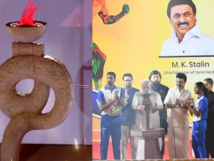 கலந்து கொண்ட பிரதமர் சுடரை ஏற்றி வைத்து போட்டிகளை தொடங்கி வைத்தார்.