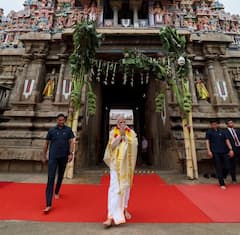 IN PICS: PM Modi Offers Prayers At Srirangam, Rameswaram Temples In Tamil Nadu