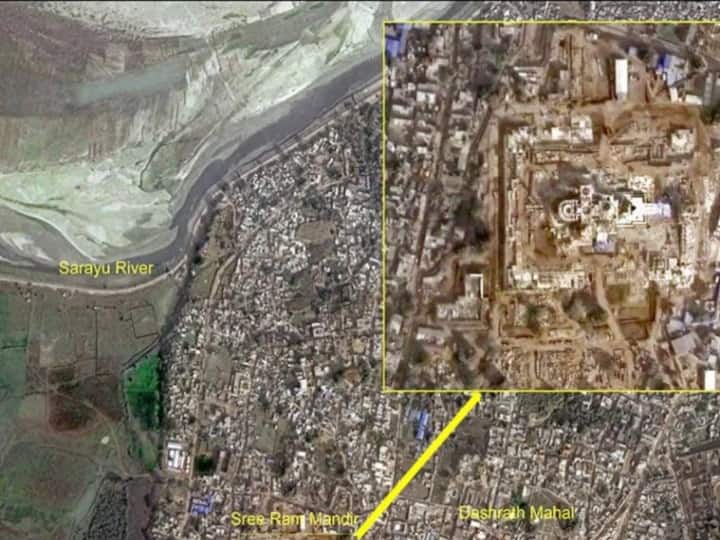 ISRO captures stunning satellite images of Ayodhyas Ram Temple watch here Ayodhya Ram Mandir: விண்ணில் இருந்து! ரம்மியமாக காட்சி தரும் அயோத்தி ராமர் கோயில் : இஸ்ரோ வெளியிட்ட க்ளிக்!
