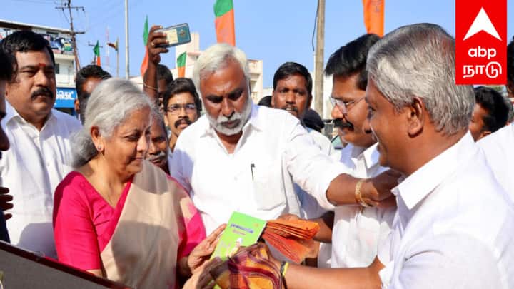 The Finance Minister took part in the Swachh Teerth Campaign in response to Prime Minister Narendra Modi's appeal to the people to carry out Swachhata activities (cleanliness drives) at temples across the country ahead of the consecration ceremony of the Ram Mandir in Ayodhya. (Photo: ABP Nadu)
