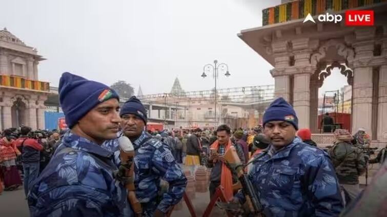 Ram Mandir Inauguration security tightens before the Pran Pratishtha ceremony Ram Mandir Pran Pratishtha: અયોધ્યા છાવણીમાં ફેરવાયું... ATS કમાન્ડો, 17 IPSએ સંભાળ્યો મોરચો, AI ટેકનિકથી ખૂણે ખૂણા પર નજર