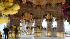 Ayodhya Ram Mandir Adorned With Flowers Ahead Of Pran Pratishtha Ceremony, See Inside Pics