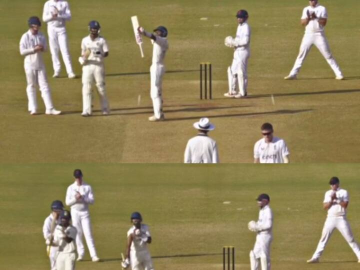 KS Bharat bow and arrow celebration in tribute to Lord Ram goes viral sports news Watch: केएस भरत ने भगवान राम को समर्पित किया अपना शतक, सोशल मीडिया पर वायरल हुआ विकेटकीपर बल्लेबाज का खास अंदाज