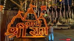 Antilia Photo: મુકેશ અંબાણીનું ગગનચુંબી એન્ટિલીયા જયશ્રી રામના નામથી રંગાયું, જુઓ તસવીરો