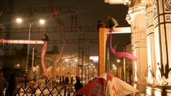 Ayodhya Ram Mandir:উদ্বোধনের আগের দিন ফুল-আলোর রোশনাইয়ে সেজে উঠল রামমন্দির