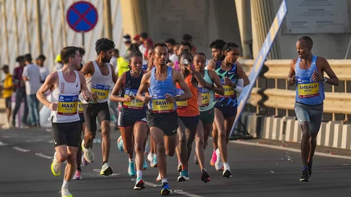 Mumbai Marathon: मुंबई में आज मैराथन का आयोजन किया गया था. इस दौड़ में हेले लेमी बेरहानू और अबराश मिनसेवो ने शानदार प्रदर्शन किया.